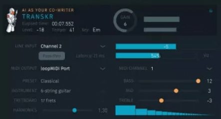 Win+Mac Algoriffix Transkr V2 v2.7.0-BUBBiX吉他转MIDI控制器插件