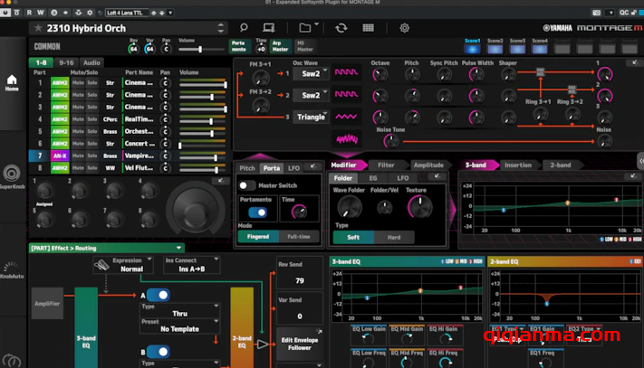 Win+Mac Yamaha Expanded Softsynth Plugin MONTAGE M v3.0.0-V.R-MONTAGE M合成器扩展插件