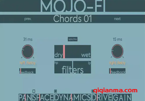 Win+Mac Red Sounds Mojo Fi多效延迟插件