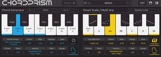 Win+Mac Mozaic Beats Chord Prism v1.0.15=MIDI和弦编辑器插件