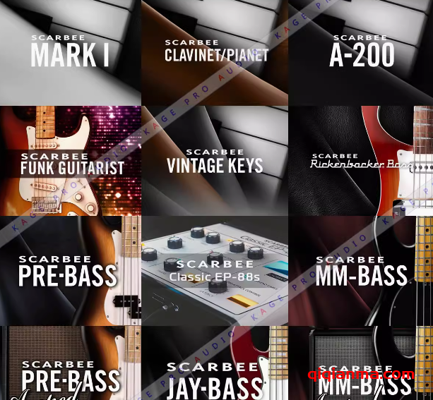 13套Scarbee系列音源 电钢琴/键盘/电贝斯/电吉他 标准音色库 [KONTAKT]