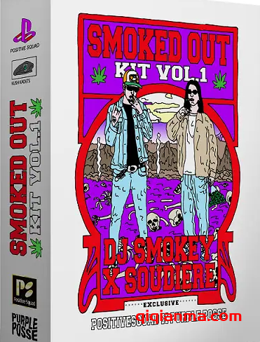 [DJ Smokey嘻哈说唱风格套件包]DJ Smokey x Soudiere Smoked Out Kit Vol 1 [WAV]（617Mb）