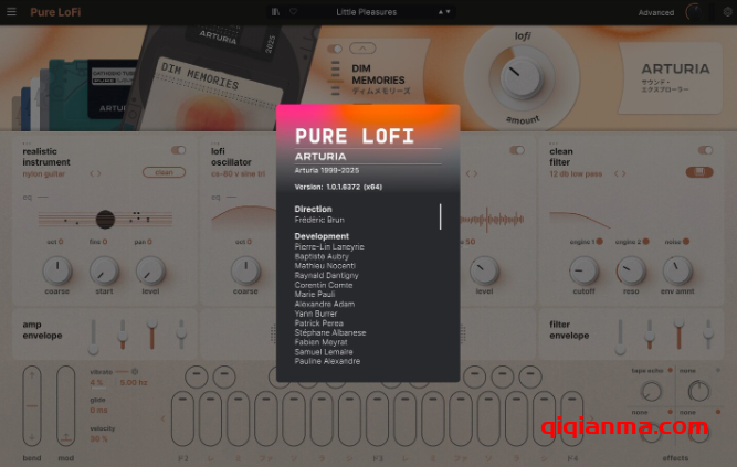 Win+Mac Arturia Pure LoFi v1.0.1 6372=LoFi低保真复古音效乐器插件