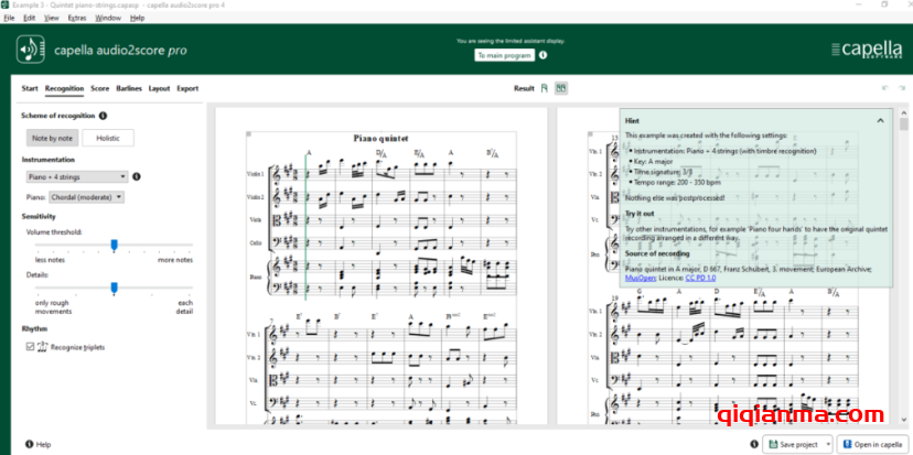 Win+Mac capella audio2score pro 5 v5.0音频转乐谱扒谱软件