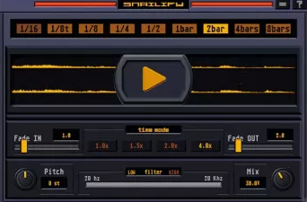 Win ProducerSources Tonesil Snailify v1.0.0-MOCHA半速和时间伸缩效果器