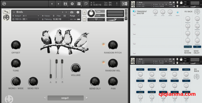 [鸟鸣声音色合集]Harmonox Audio Birds [KONTAKT WAV]（20MB）