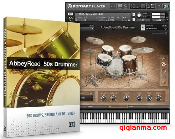NI Abbey Road 50s Drummer v1.2.2 KONTAKT-50S原声鼓音源