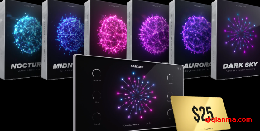 [嘻哈RnB陷阱素材]Cymatics DARK SKY Launch Edition Bonuses [WAV MiDi]（833Mb）