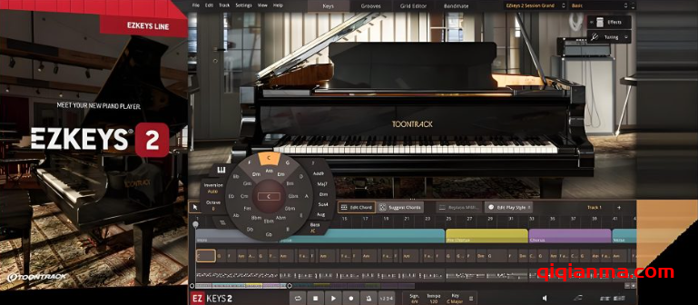 Win+Mac Toontrack EZkeys v2.1.4-V.R虚拟钢琴键盘插件