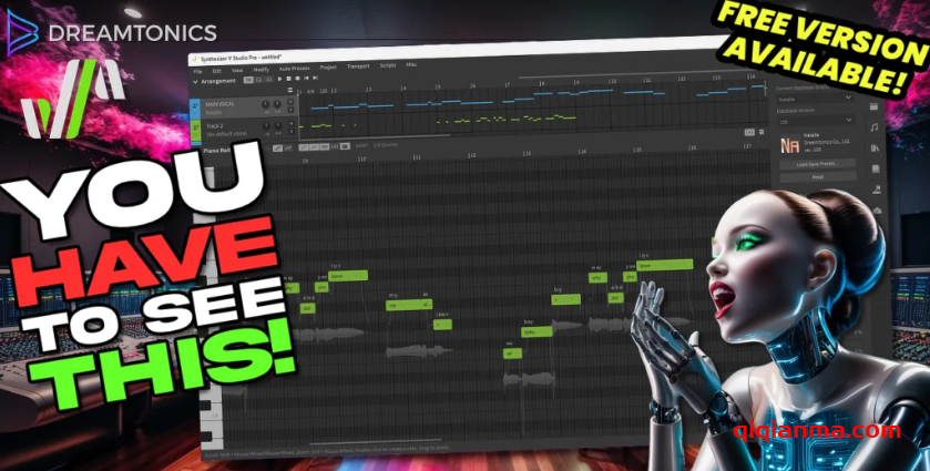 Win Dreamtonics Synthesizer V Studio Pro v1.11.2+语音库+安装方法=AI中文歌唱合成软件
