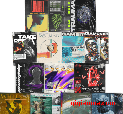 [嘻哈陷阱RnB鼓组素材]ProducerGrind The ‘RARE’ Industry Drum Kit Bundle Vol.2 [WAV MiDi]（352MB）