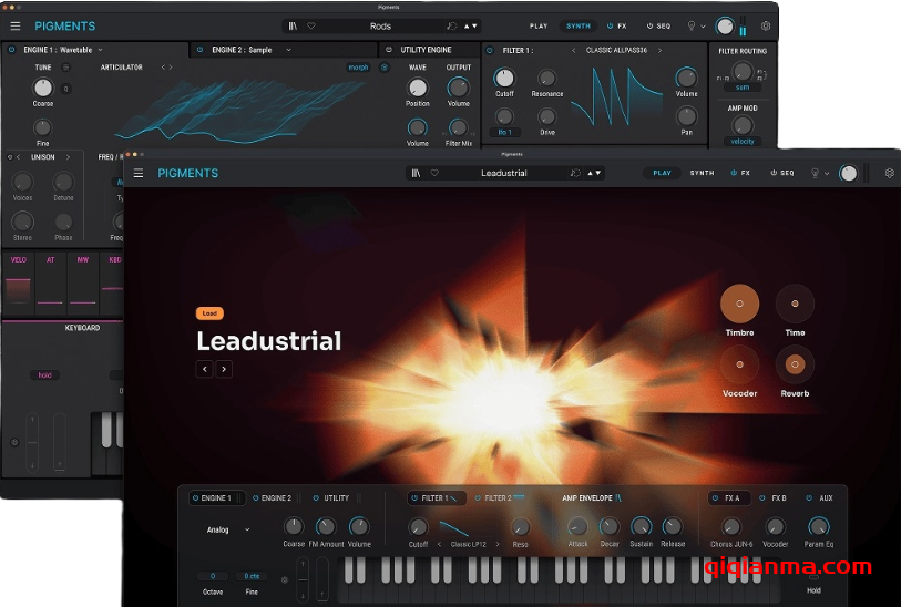 Win+Mac Arturia Pigments v7.0.0 6447=Arturia旗舰级复音合成器