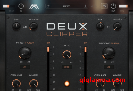 Win+Mac Audioloom Maciel Audio Deux Clipper v1.0.0现代混音必备高响度削波效果插件