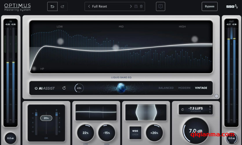 Win+Mac SSG Audio Optimus v1.5.143最先进的AI母带处理系统