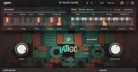 Mac uJAM Groovemate LATIGO v1.0.0 U2B-MORiA拉丁打击乐插件