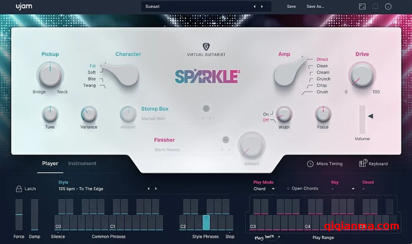 Win+Mac UJAM Virtual Guitarist SPARKLE2 v2.4.1虚拟吉他手电吉他节奏